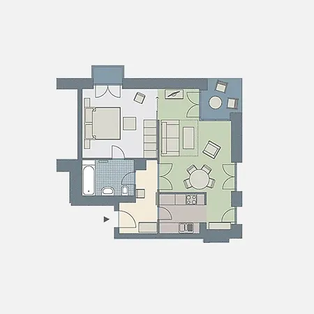 Kaiservillen - Mit 1 Schlafzimmer Und Terrasse D204 * Heringsdorf (Usedom)